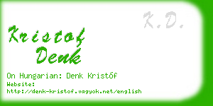 kristof denk business card
